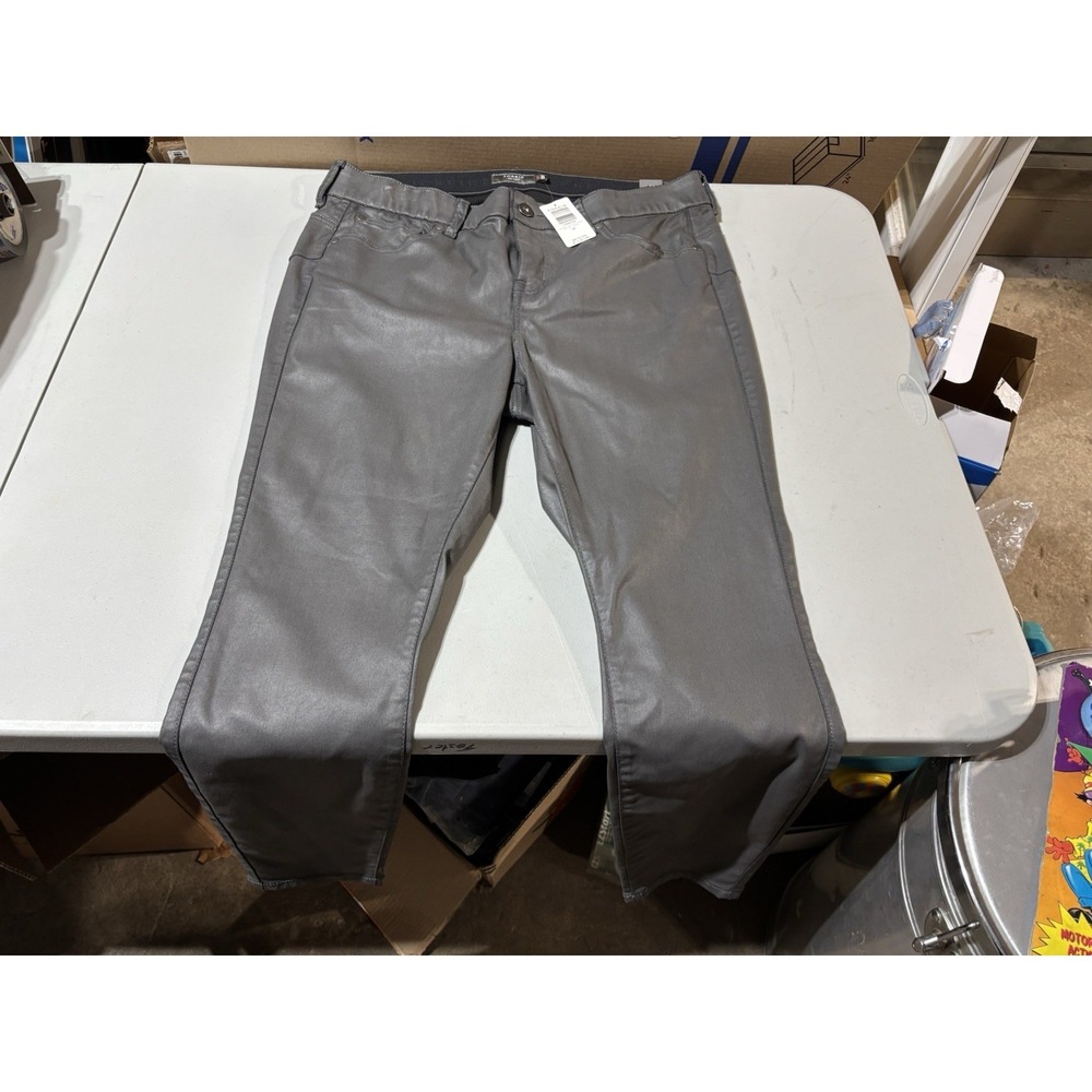 NWT TORRID BOMBSHELL SKINNY GREY‎ COATED PANTS WOMENS SZ 18